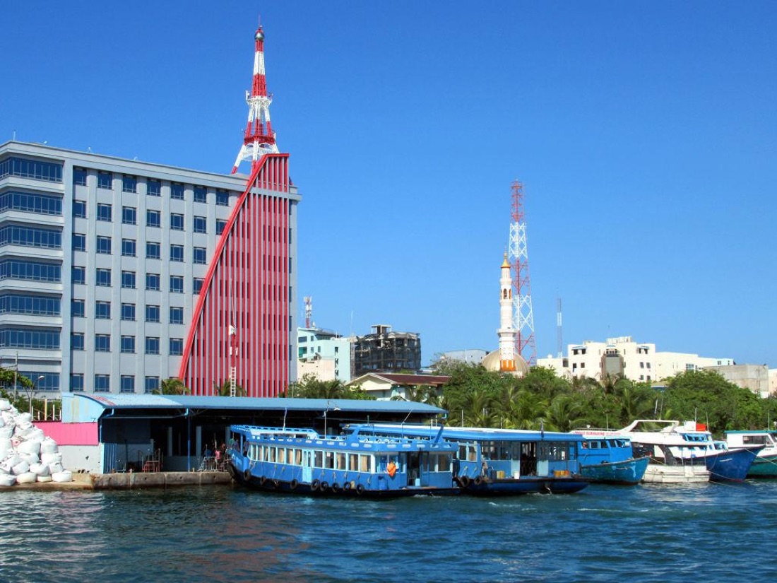 Passenger ferries at Villingili Ferry Terminal in Malé