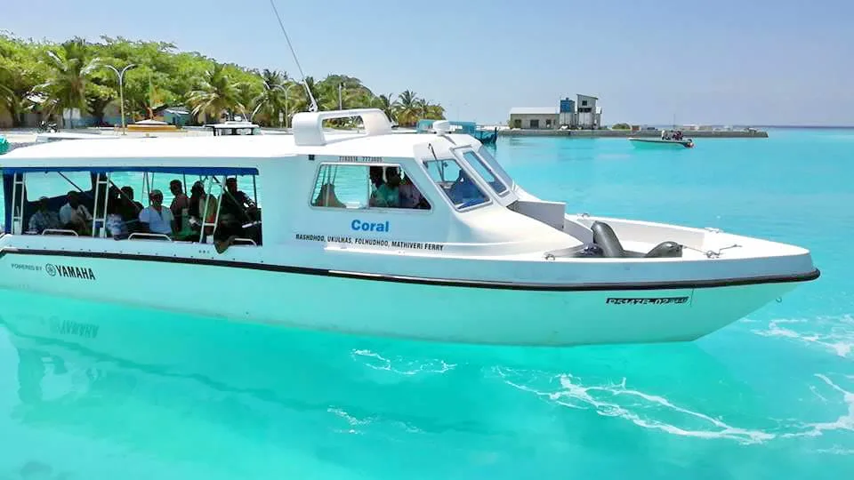 Coral ferry in the Maldives