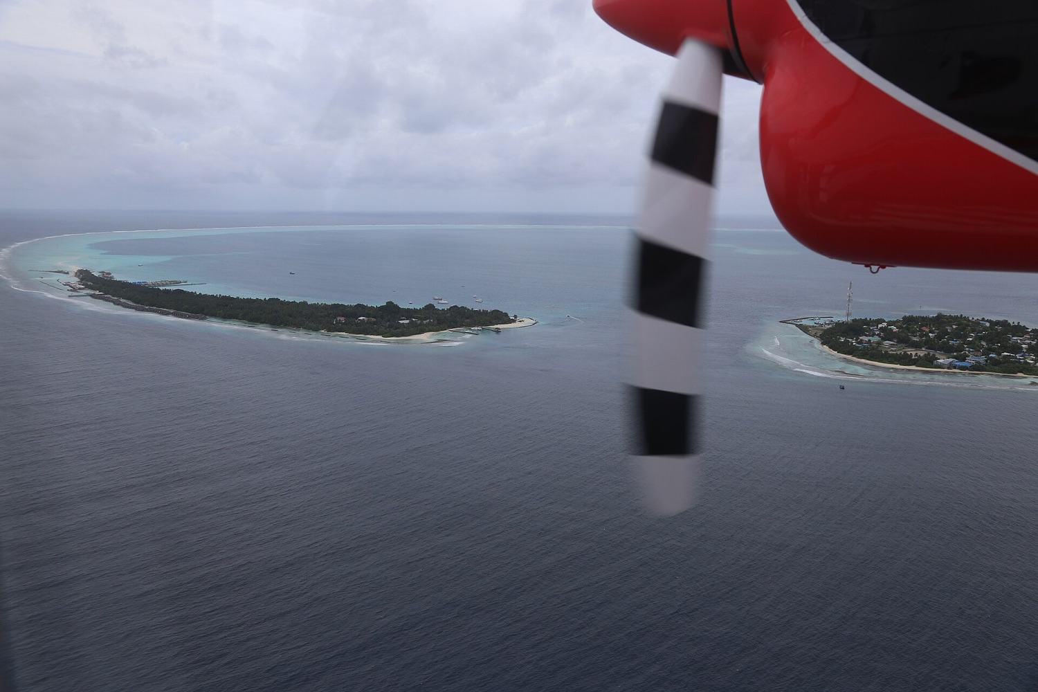 Rasdhoo Atoll seen from above