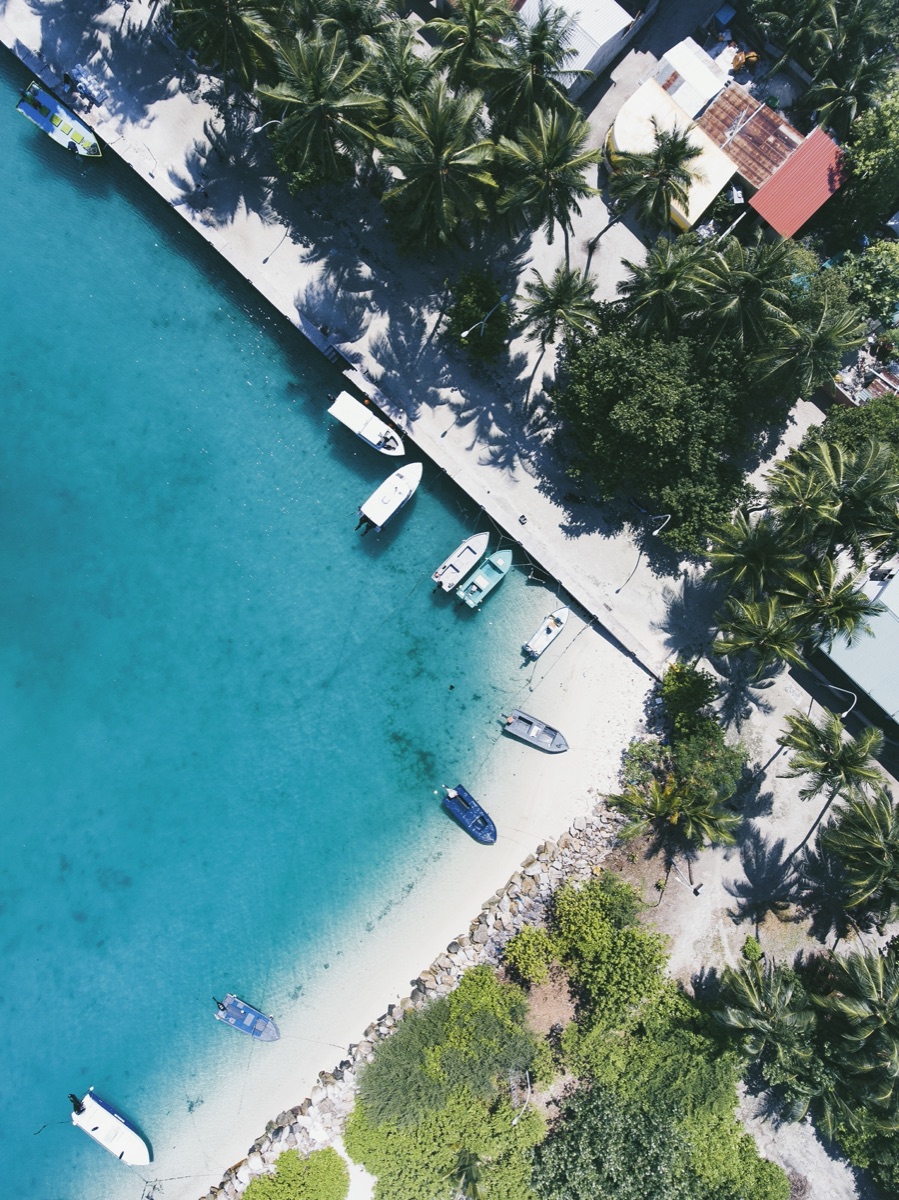 Vaavu Atoll island shoreline near Felidhoo